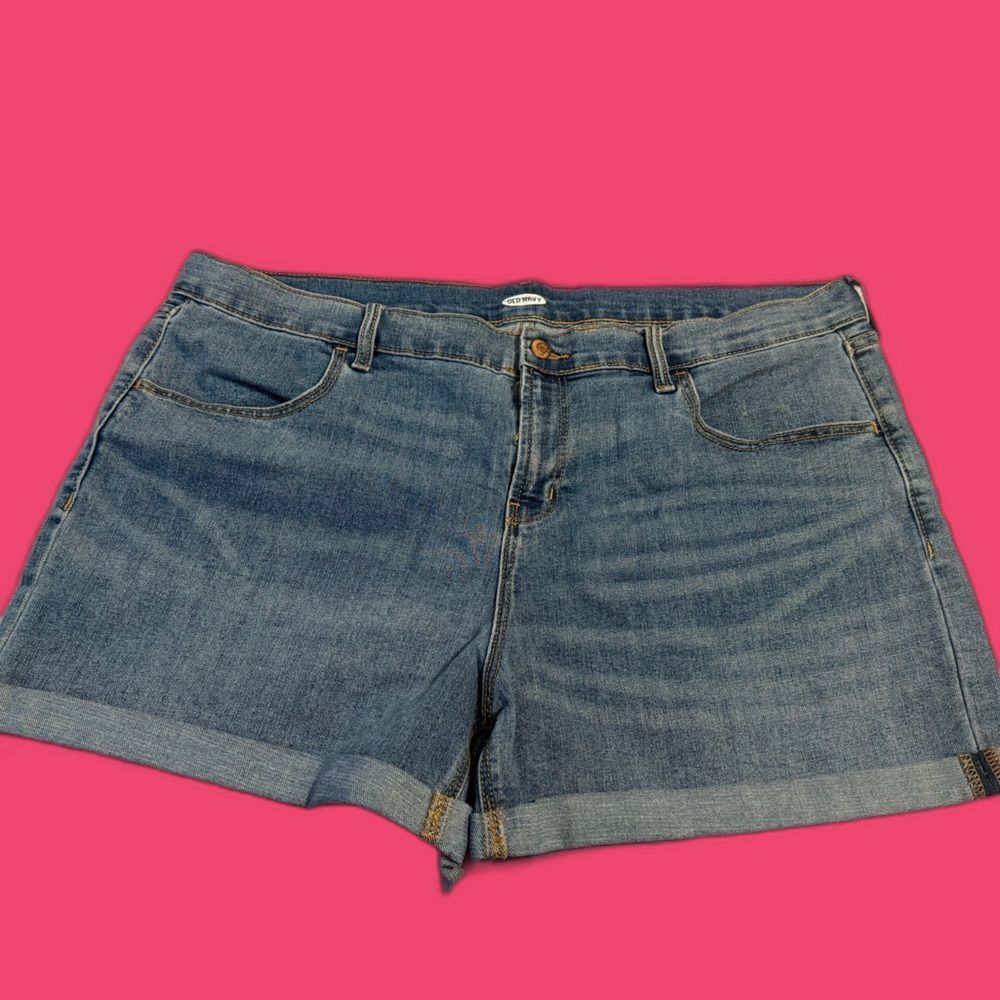 Old Navy Blue Jean Shorts Casual Cut-Off Size 18